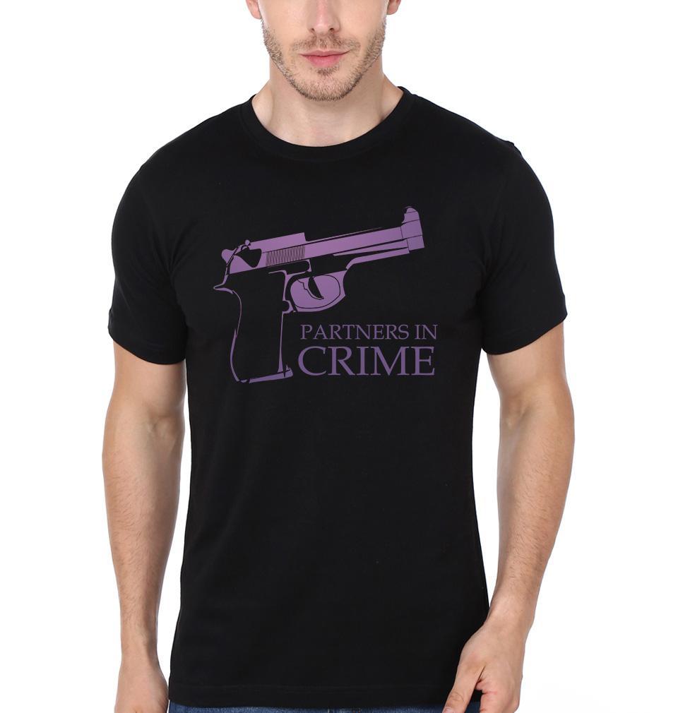 PARTNERS IN CRIME BFF Half Sleeves T-Shirts-FunkyTees