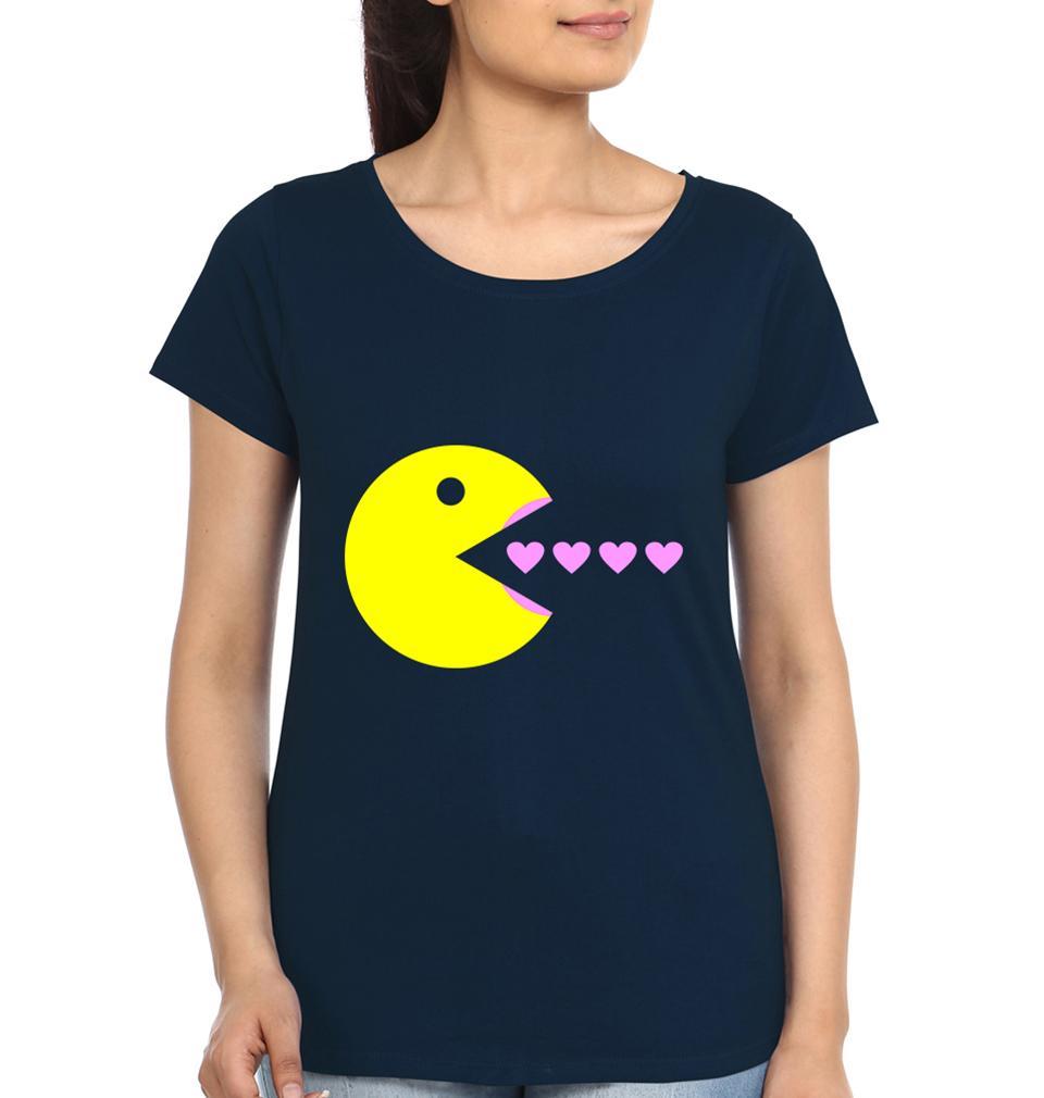 Pacman Sister Sister Half Sleeves T-Shirts -FunkyTees
