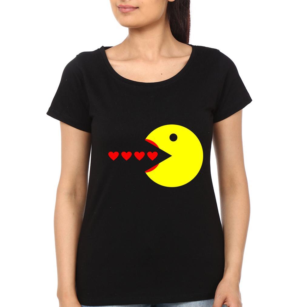 Pacman Sister Sister Half Sleeves T-Shirts -FunkyTees