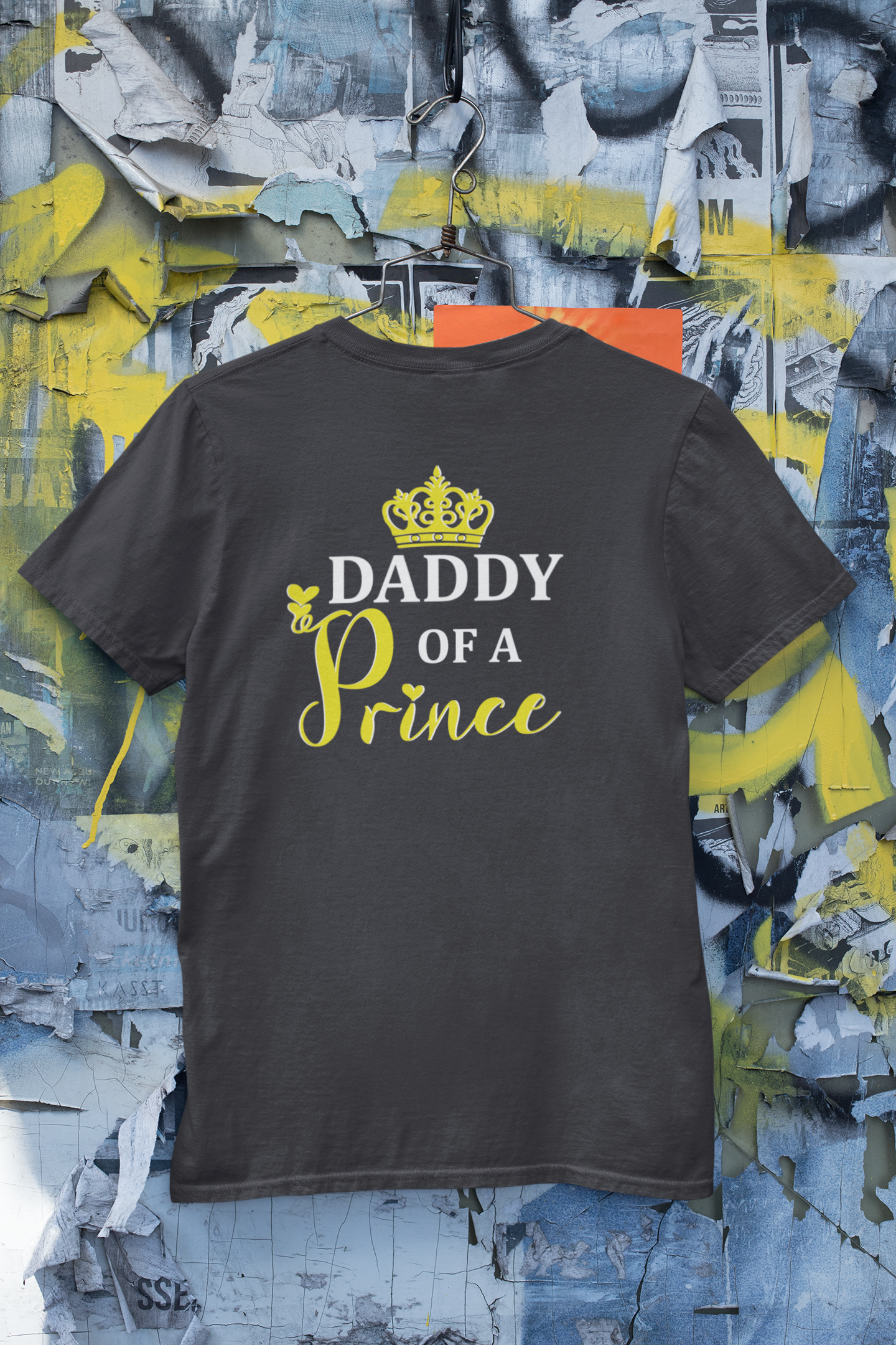 Daddy OF A Prince Father and Son Black Matching T-Shirt- FunkyTeesClub