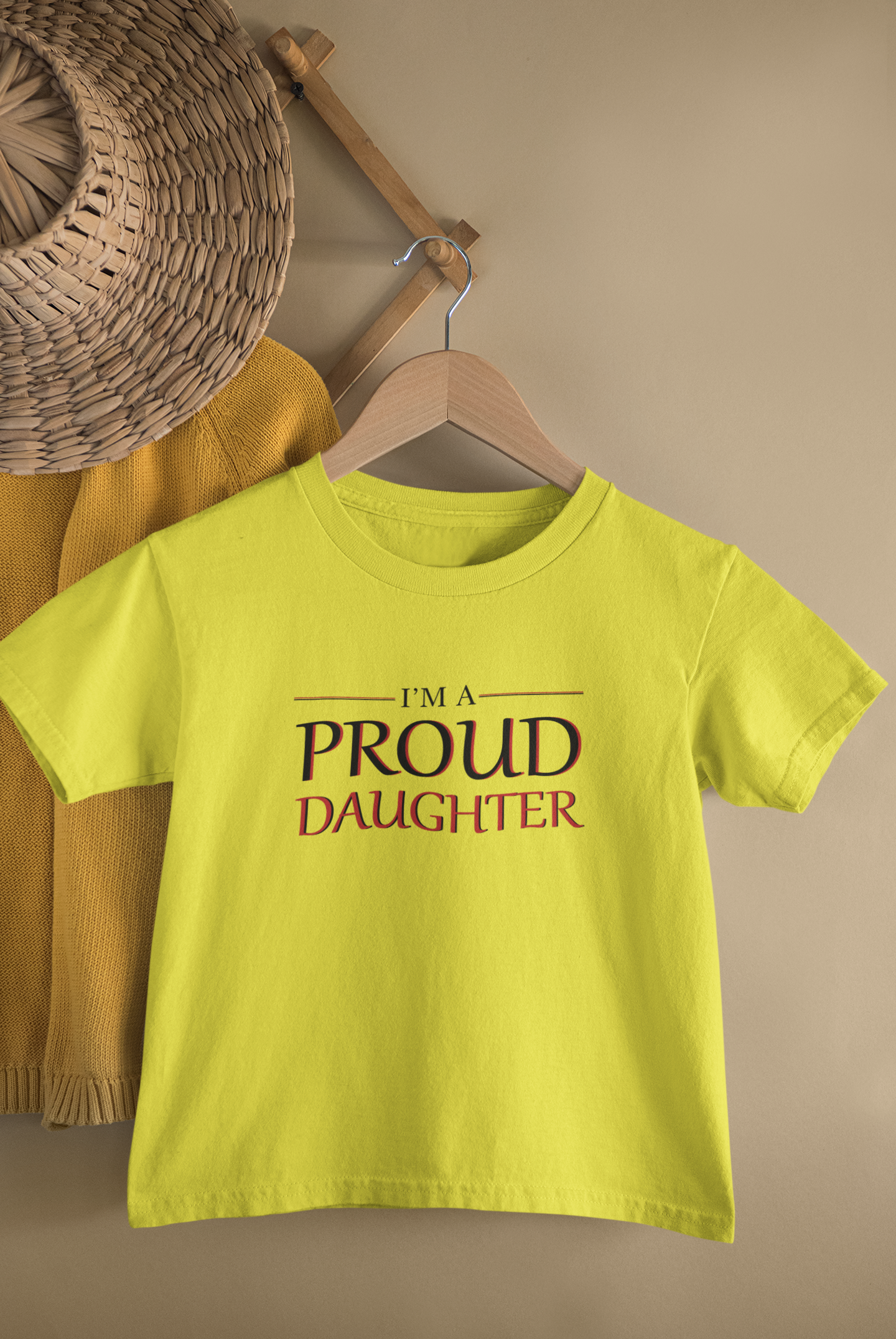 Proud Dad Father and Daughter Yellow Matching T-Shirt- FunkyTeesClub