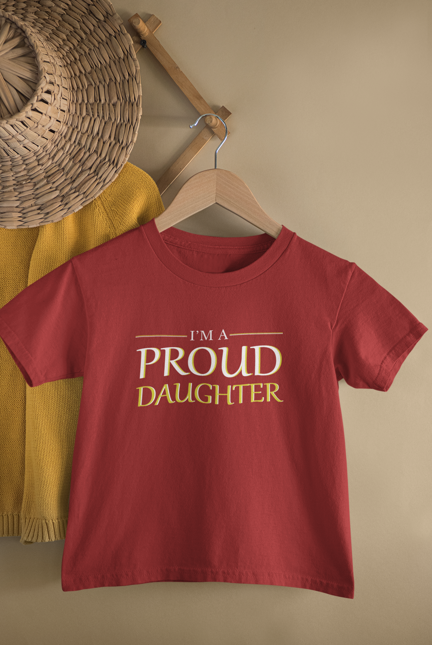 Proud Dad Father and Daughter Red Matching T-Shirt- FunkyTeesClub