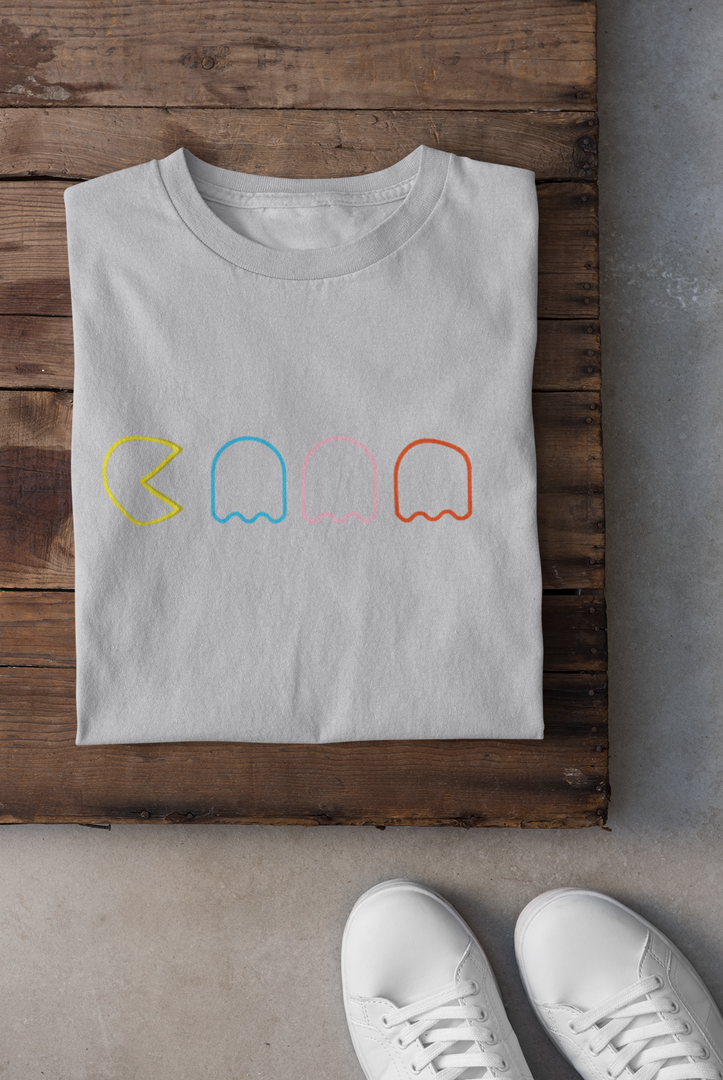 Pacman Light Grey Tshirt