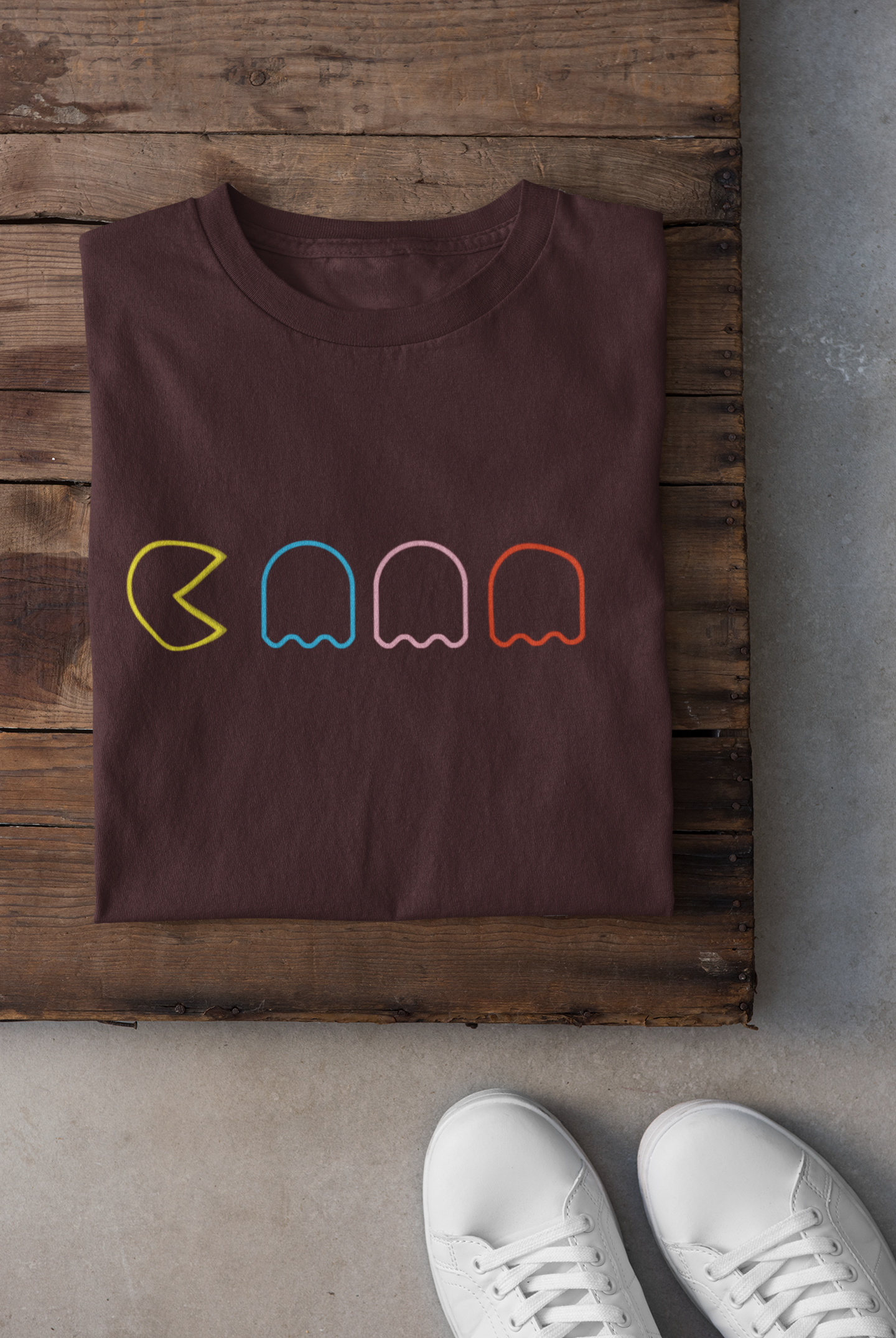 Pacman Maroon Tshirt
