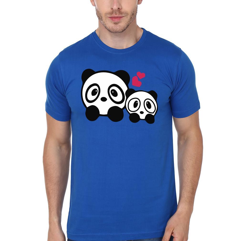 Panda Couple Half Sleeves T-Shirts -FunkyTees