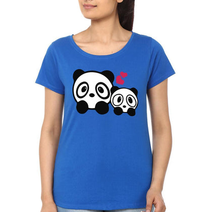 Panda Couple Half Sleeves T-Shirts -FunkyTees