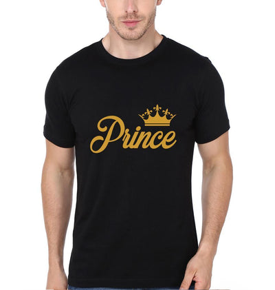 Prince & Princess Couple Half Sleeves T-Shirts -FunkyTees