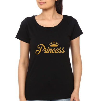 Prince & Princess Couple Half Sleeves T-Shirts -FunkyTees