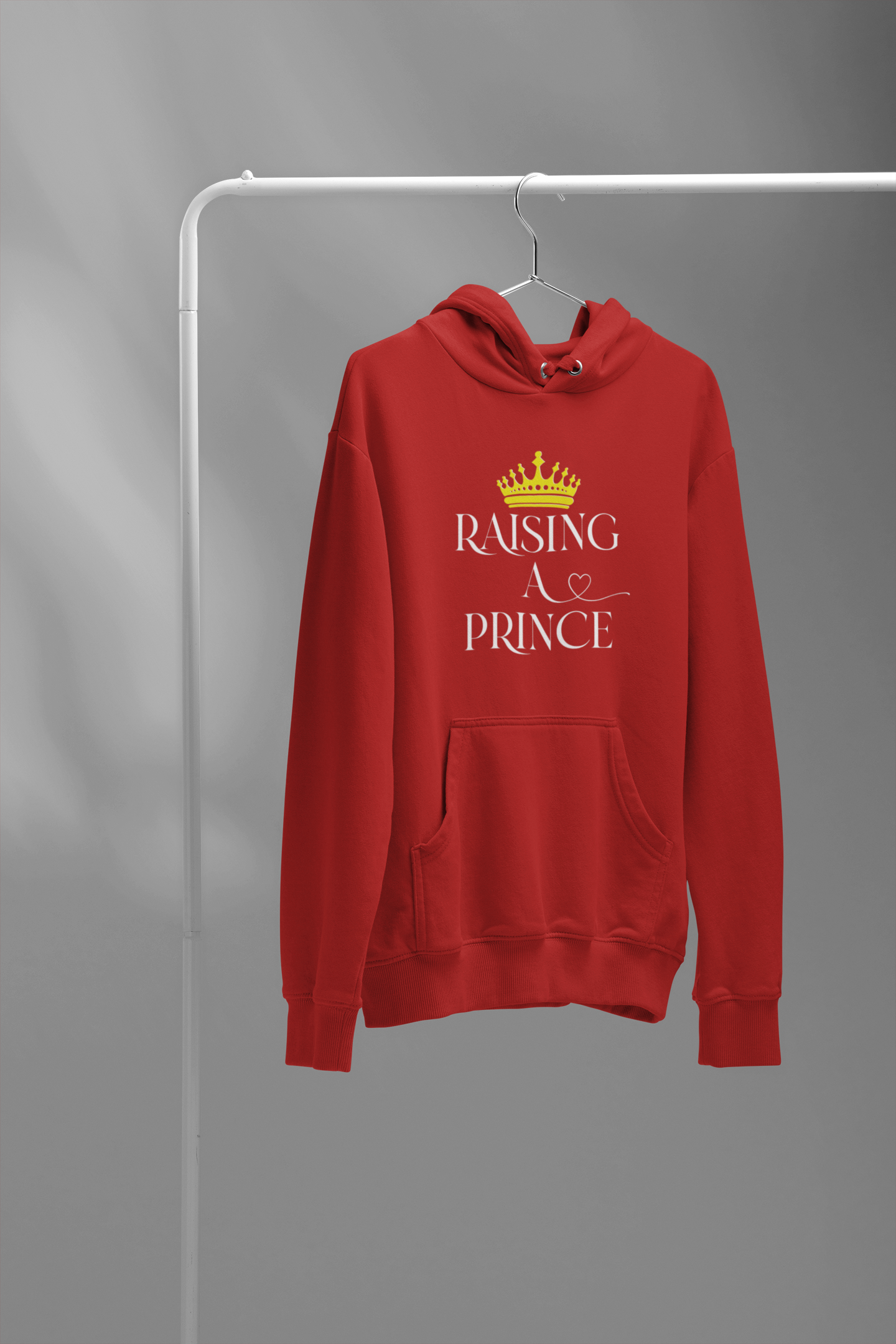 Raised By A King Father and Son Red Matching Hoodies- FunkyTeesClub