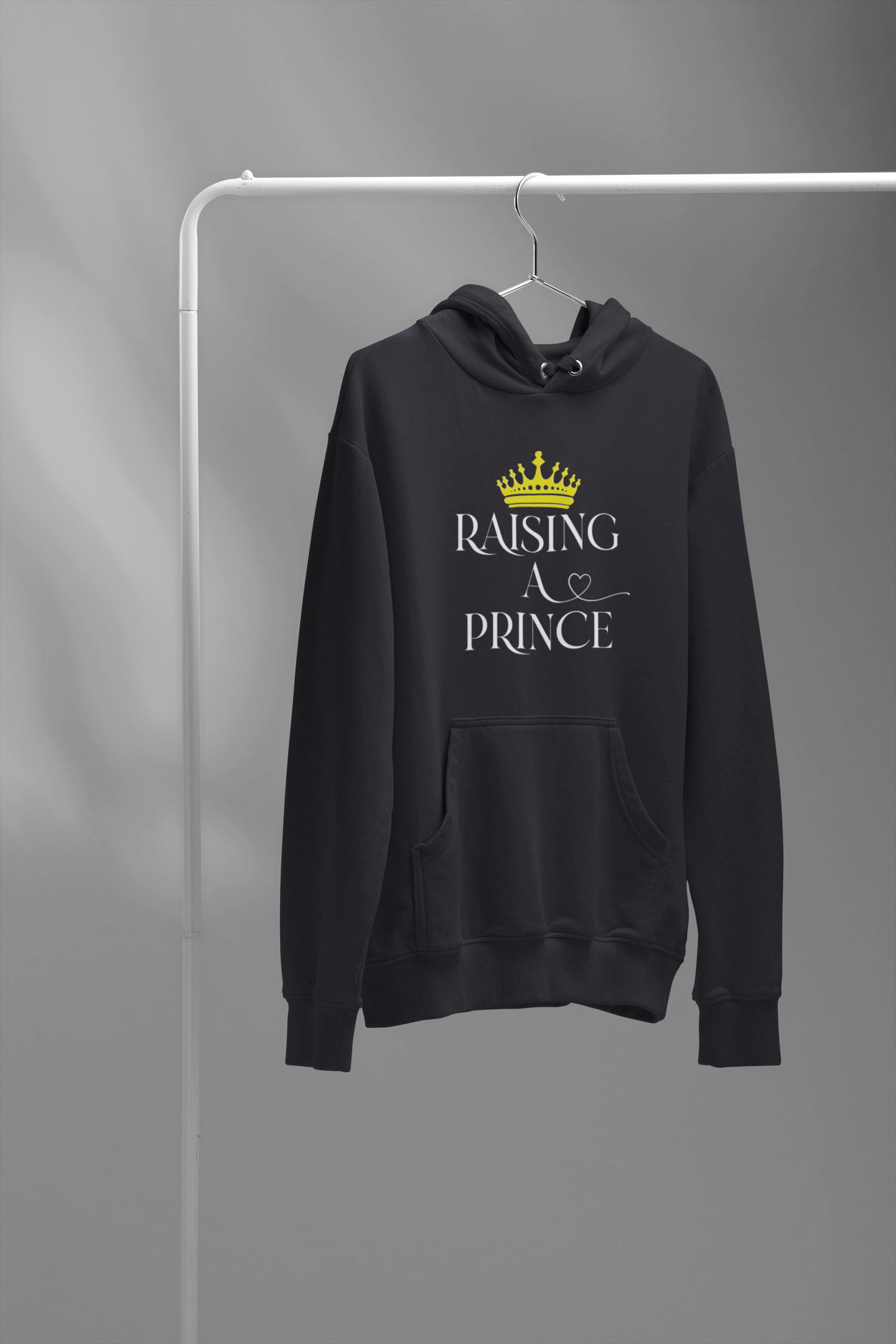 Raised By A King Father and Son Black Matching Hoodies- FunkyTeesClub