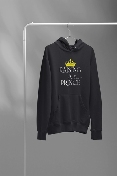 Raised By A King Father and Son Black Matching Hoodies- FunkyTeesClub