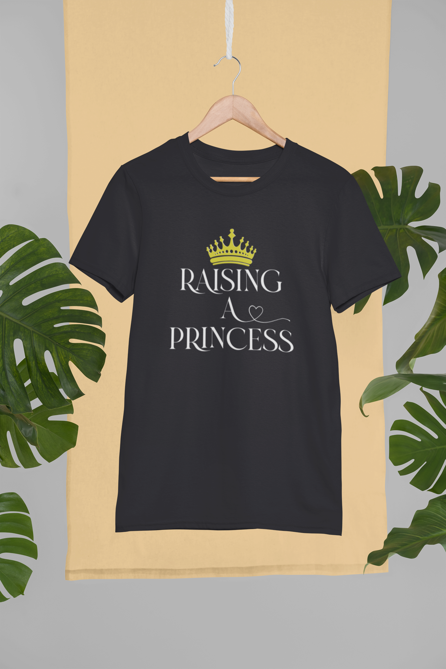 Raised By A King Father and Daughter Black Matching T-Shirt- FunkyTeesClub