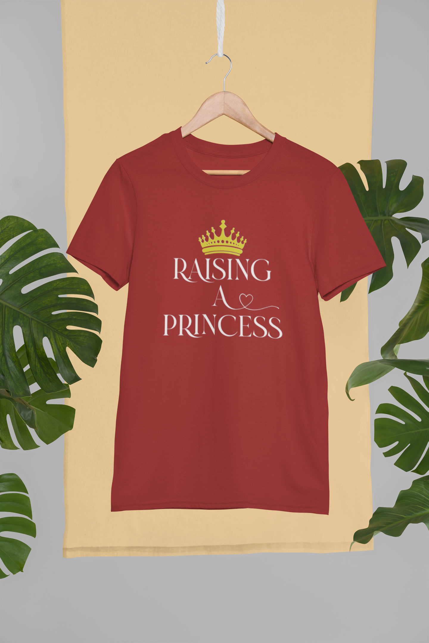 Raised By A King Father and Daughter Red Matching T-Shirt- FunkyTeesClub