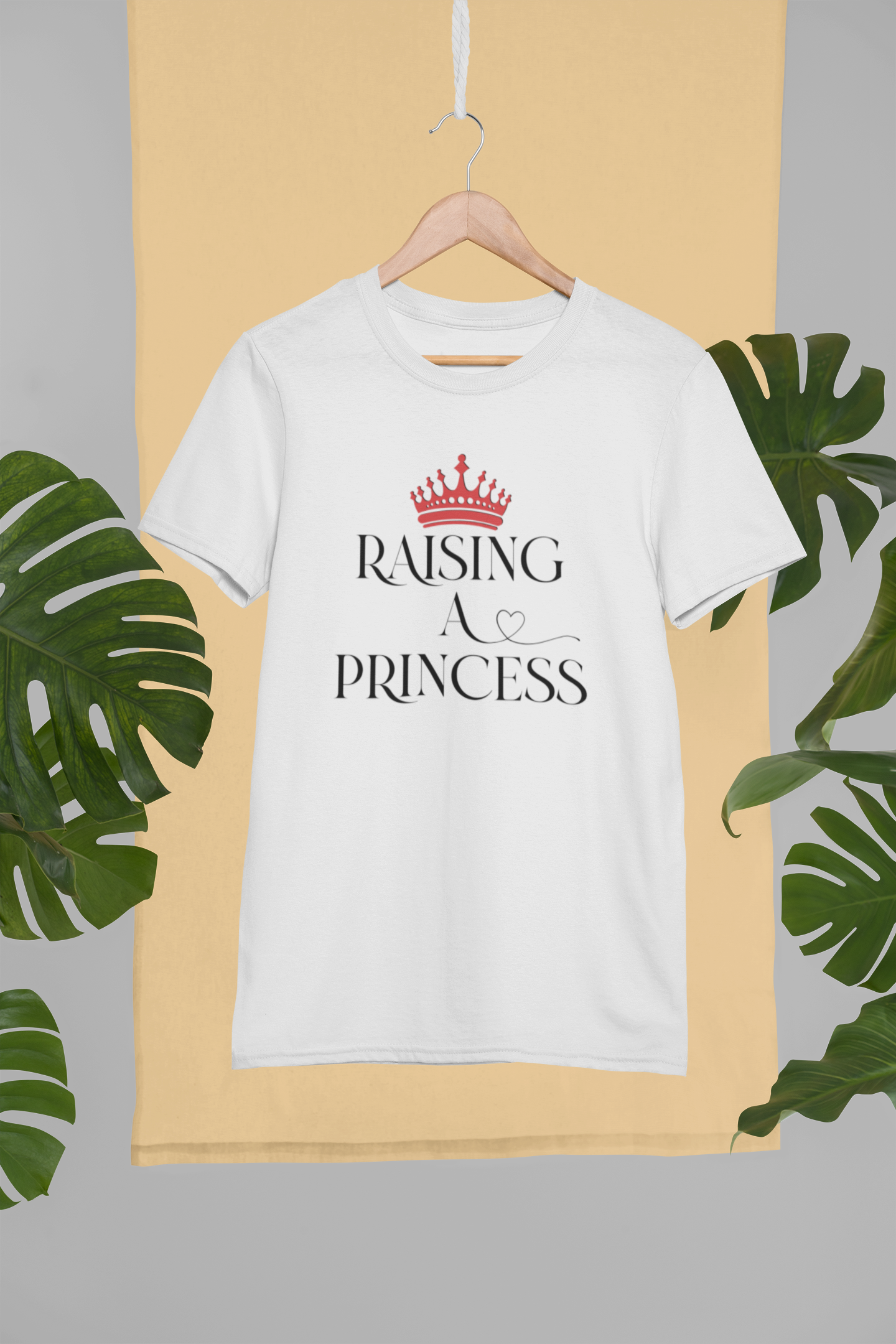 Raised By A King Father and Daughter White Matching T-Shirt- FunkyTeesClub
