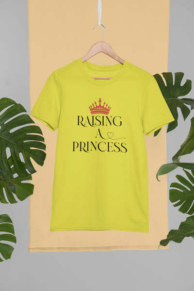 Raised By A King Father and Daughter Yellow Matching T-Shirt- FunkyTeesClub
