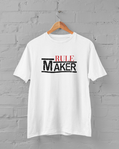 Rule Maker Father and Son White Matching T-Shirt- FunkyTeesClub