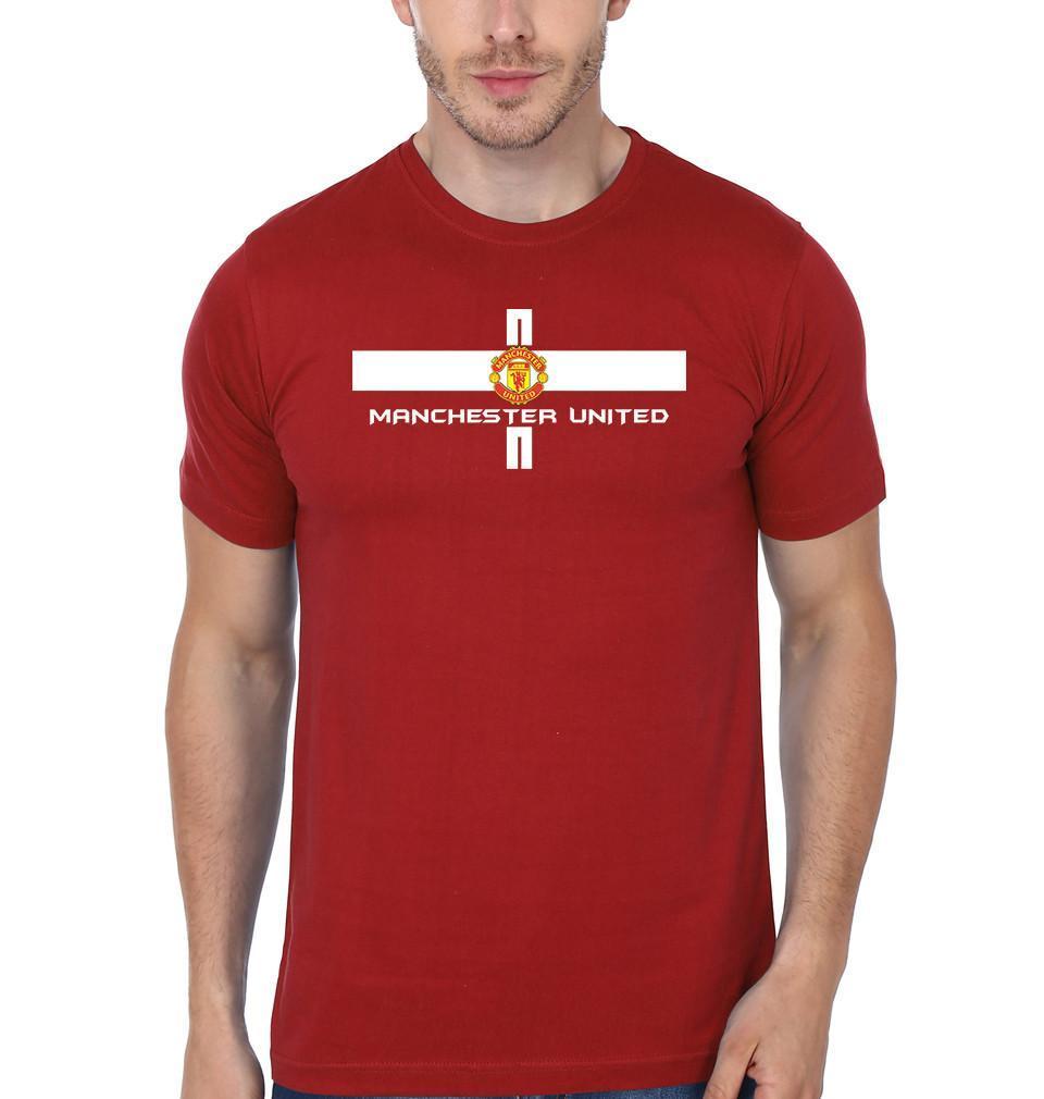 FunkyTeesClub Round Neck Manchester United Mens Half Sleeves T-shirt