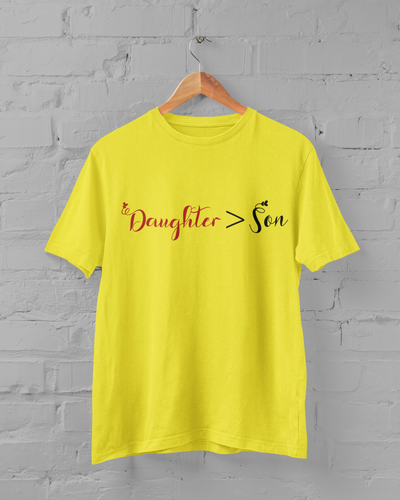 Dad Father and Daughter Yellow Matching T-Shirt- FunkyTeesClub