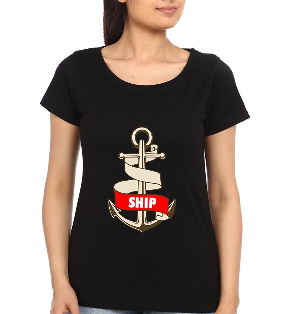 SHIP MATES BFF Half Sleeves T-Shirts-FunkyTees