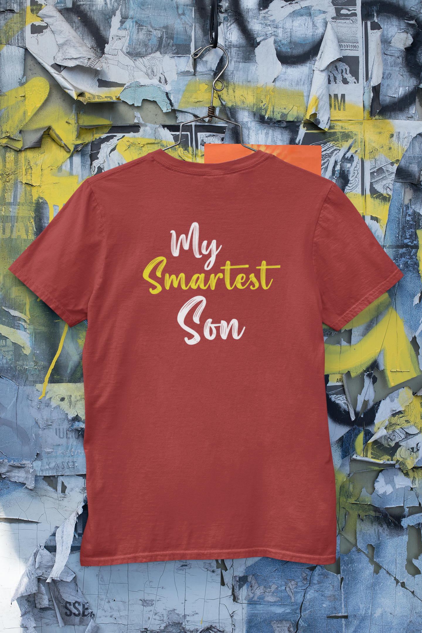 My Smartest Son Father and Son Red Matching T-Shirt- FunkyTeesClub