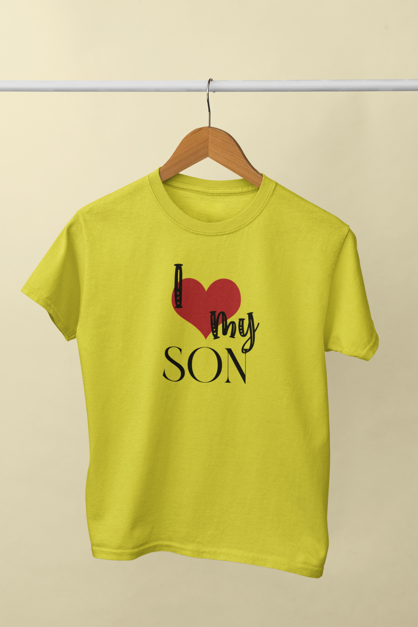 I Love My Dad Father and Son Yellow Matching T-Shirt- FunkyTeesClub