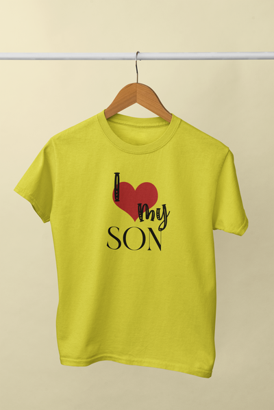 I Love My Dad Father and Son Yellow Matching T-Shirt- FunkyTeesClub