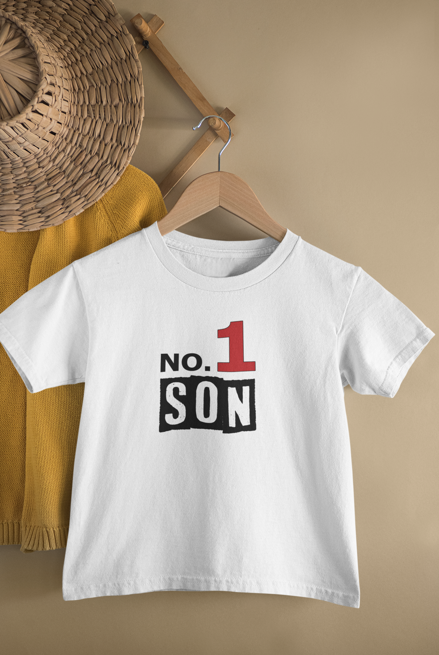 No 1 Dad Father and Son White Matching T-Shirt- FunkyTeesClub
