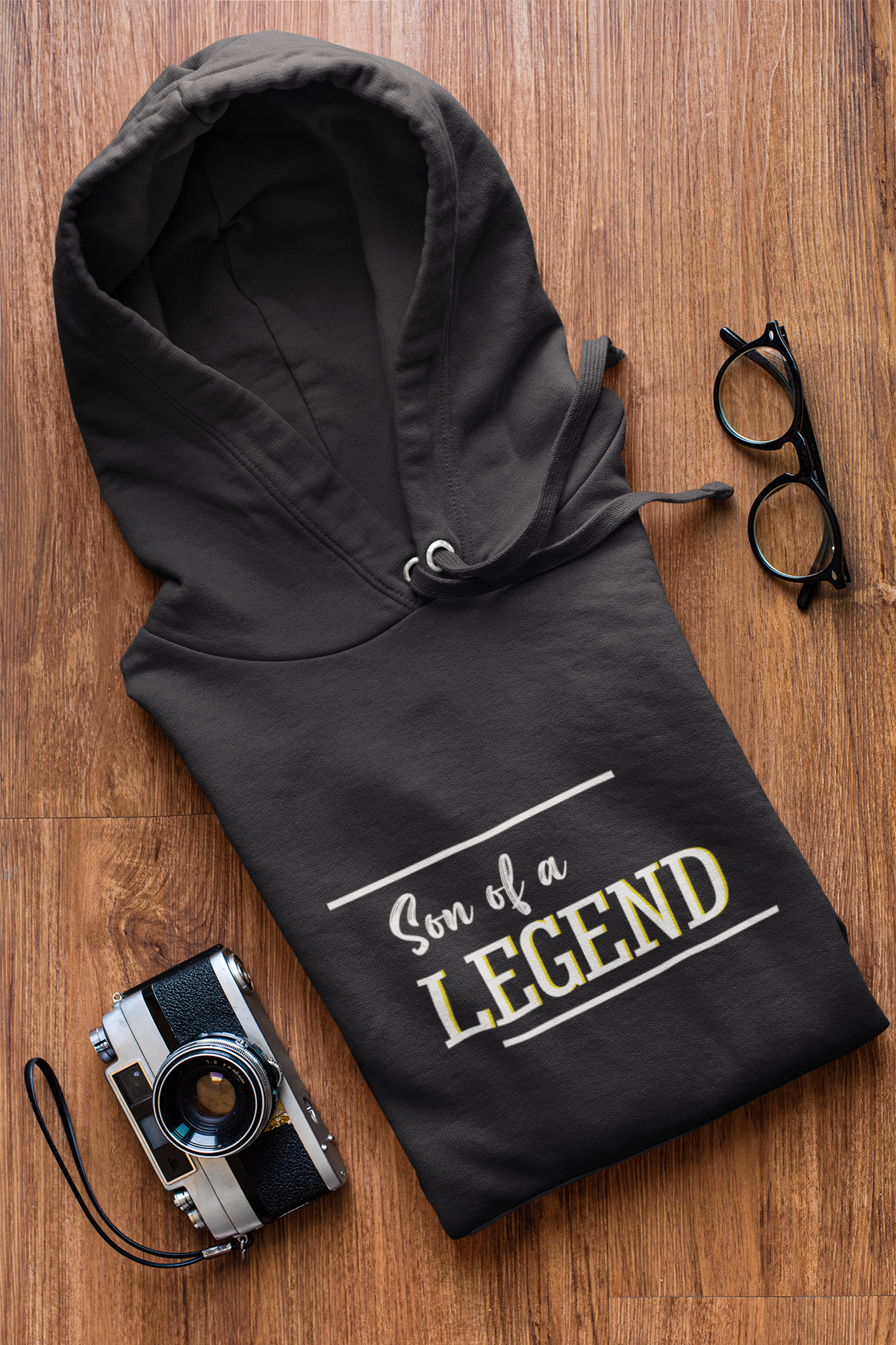 Legend Father and Son Black Matching Hoodies- FunkyTeesClub