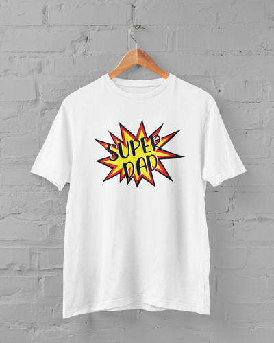 Super Dad Father and Daughter White Matching T-Shirt- FunkyTeesClub