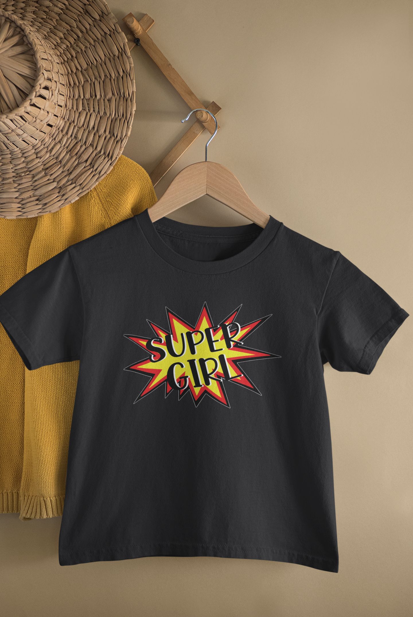 Super Dad Father and Daughter Black Matching T-Shirt- FunkyTeesClub