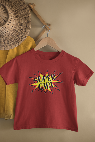 Super Dad Father and Daughter Red Matching T-Shirt- FunkyTeesClub