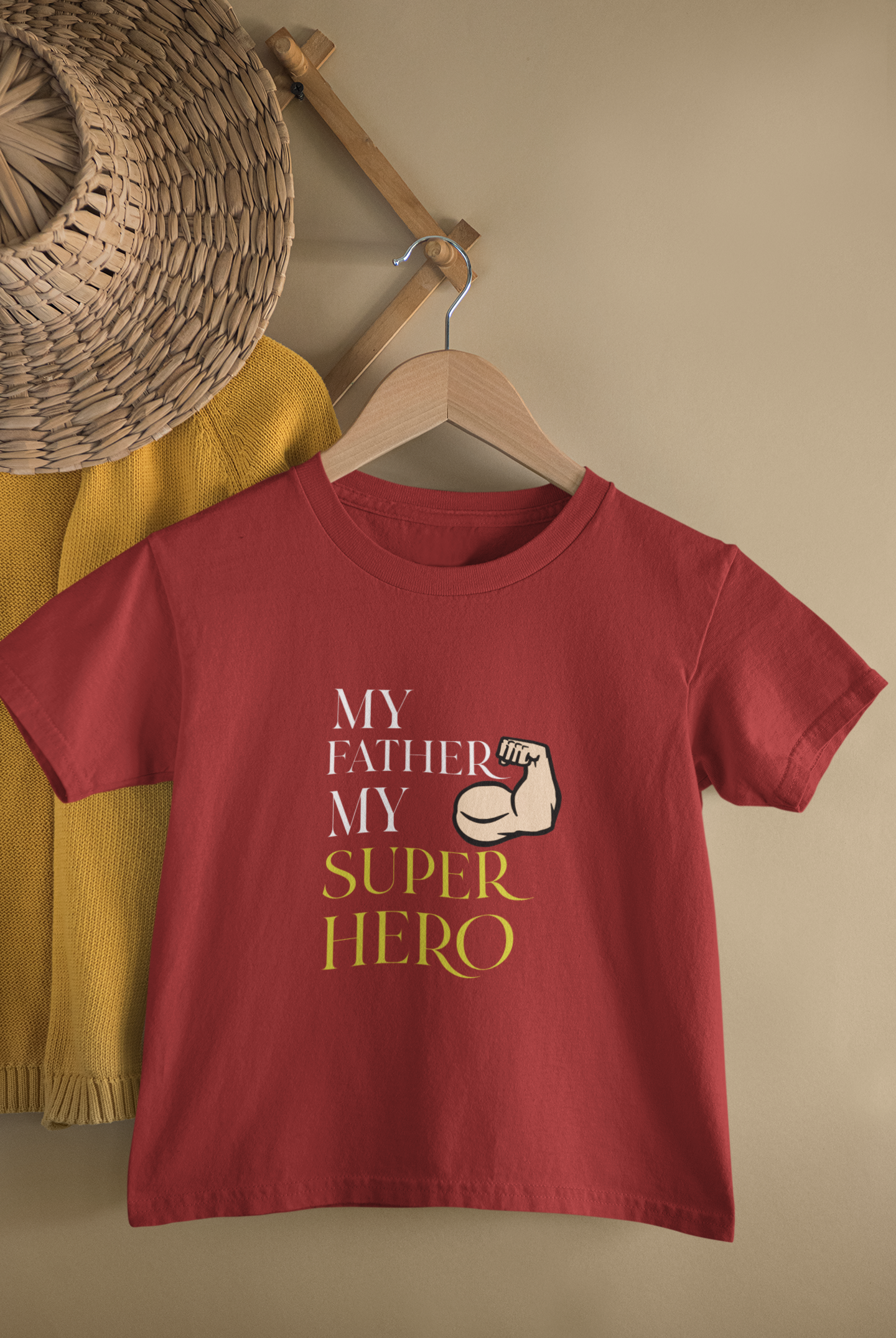 My Son My Hero Father and Son Red Matching T-Shirt- FunkyTeesClub