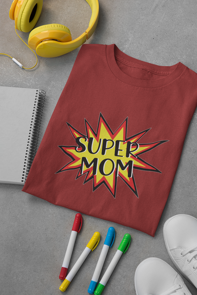 Super Son Mother And Son Red Matching T-Shirt- FunkyTeesClub