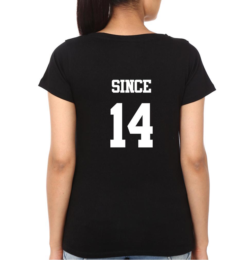 Together Since 14 Couple Half Sleeves T-Shirts -FunkyTees