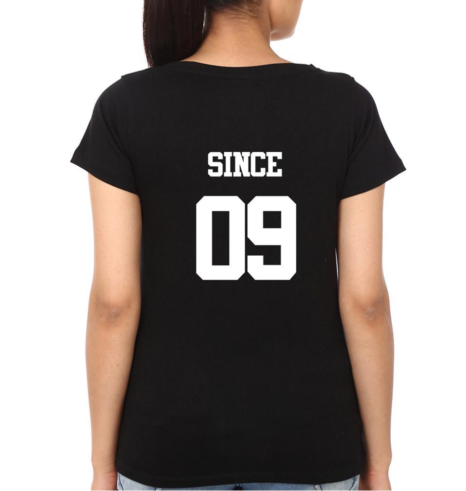 Together Since 09 Couple Half Sleeves T-Shirts -FunkyTees