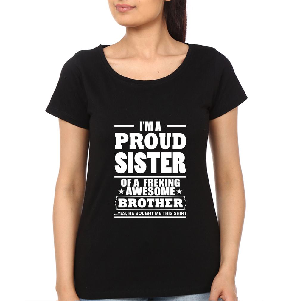 Proud Brother-Sister Half Sleeves T-Shirts -FunkyTees