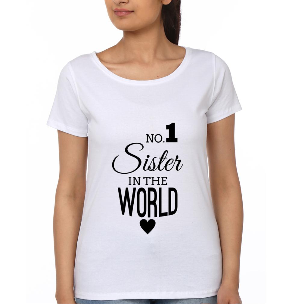 No. 1 Brother-Sister Half Sleeves T-Shirts -FunkyTees