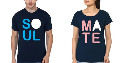 Soulmate Couple Half Sleeves T-Shirts -FunkyTees