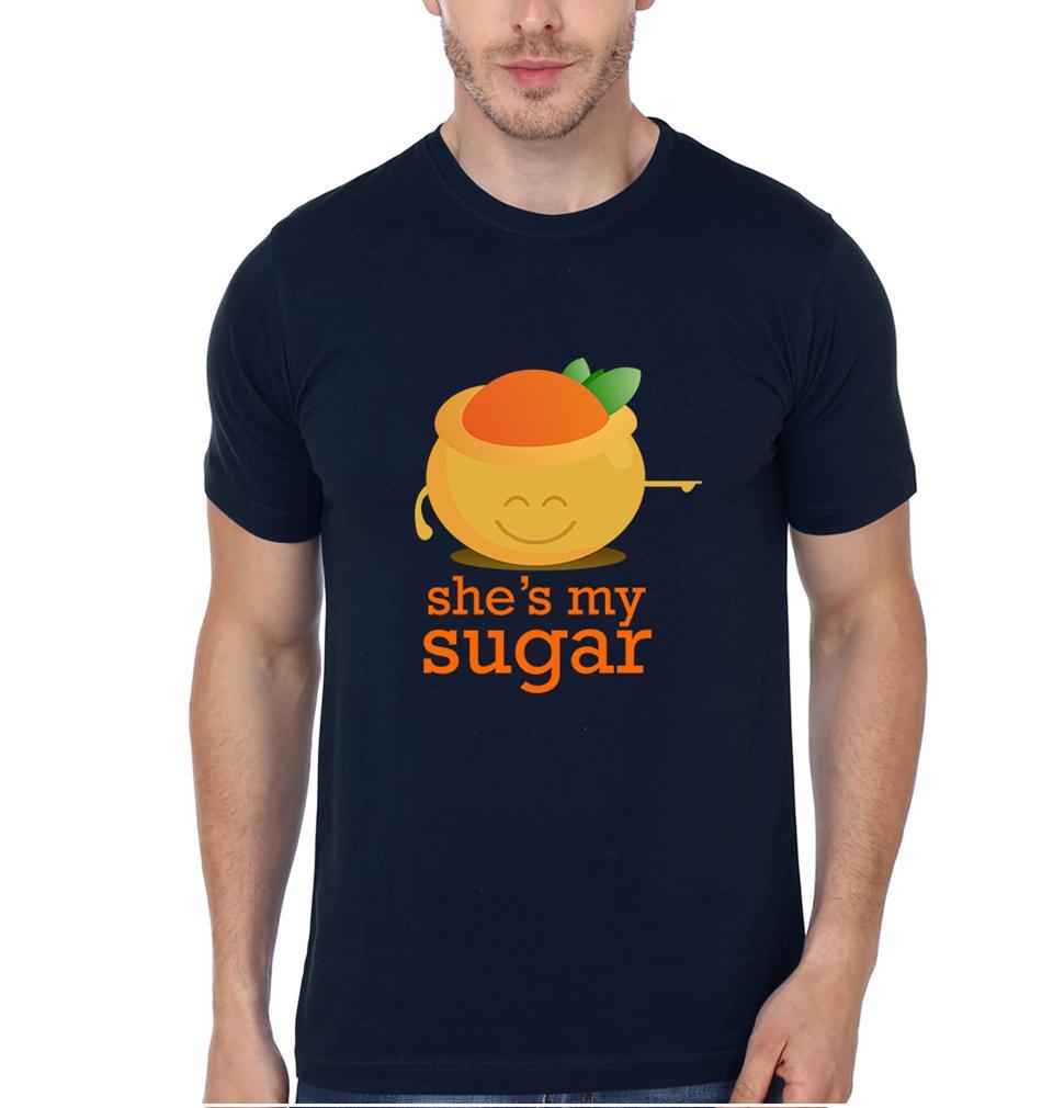 Sugar Spice Couple Half Sleeves T-Shirts -FunkyTees