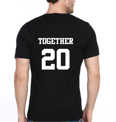 Together Since 12 Couple Half Sleeves T-Shirts -FunkyTees