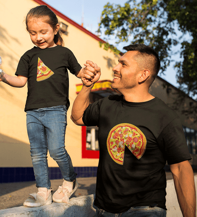 Pizza Father and Daughter Matching T-Shirt- FunkyTeesClub