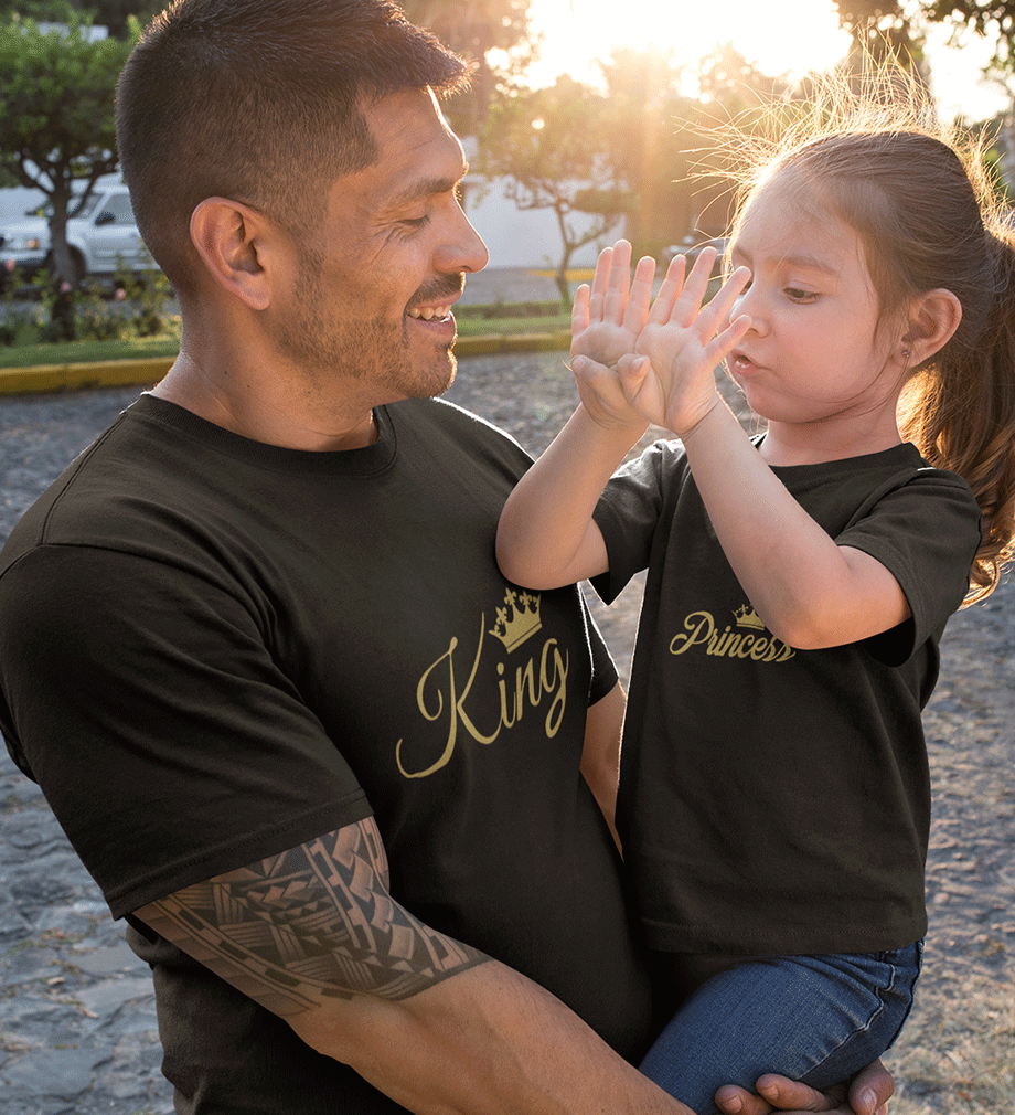 King Princess Father and Daughter Matching T-Shirt- FunkyTeesClub