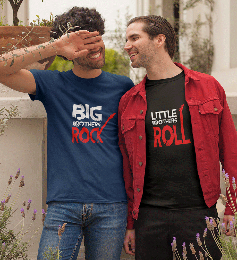Rock n Roll Brother-Brother Half Sleeves T-Shirts -FunkyTees
