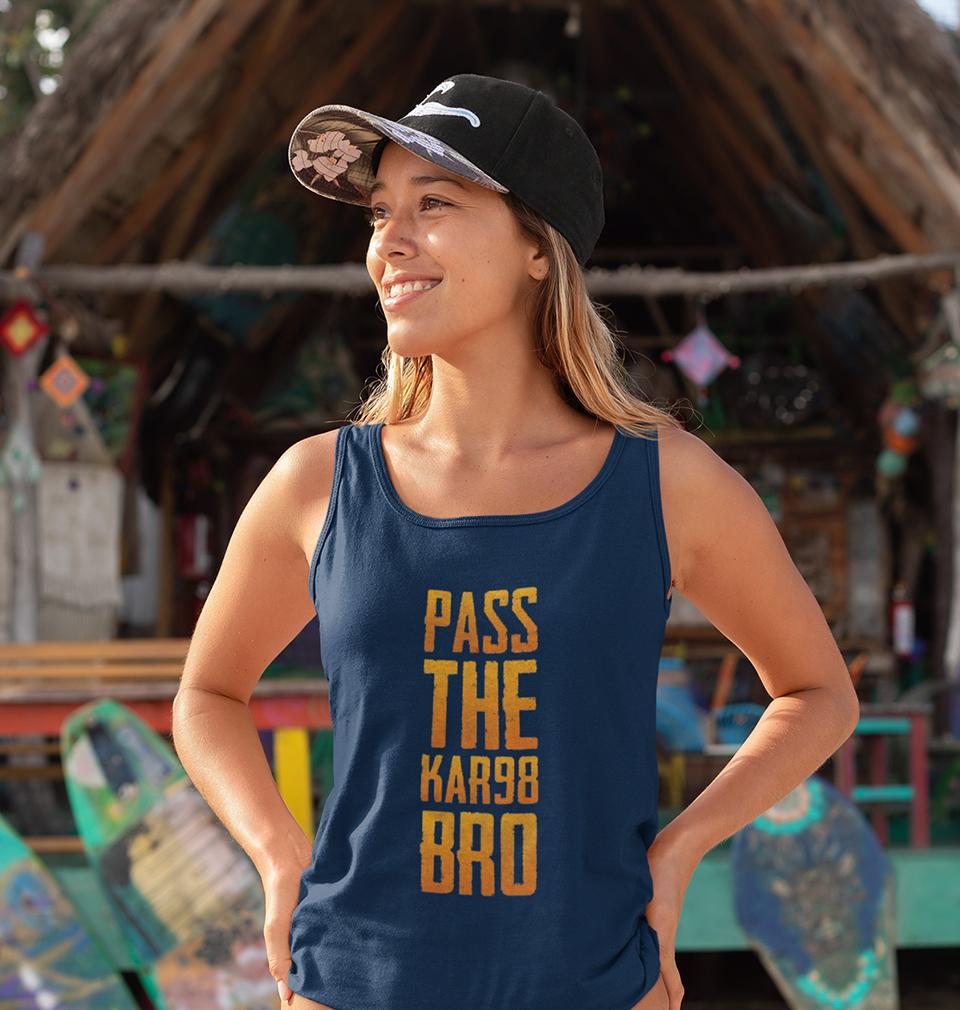 PUBG Pass The KAR98 Bro Women Tank Top-FunkyTeesClub