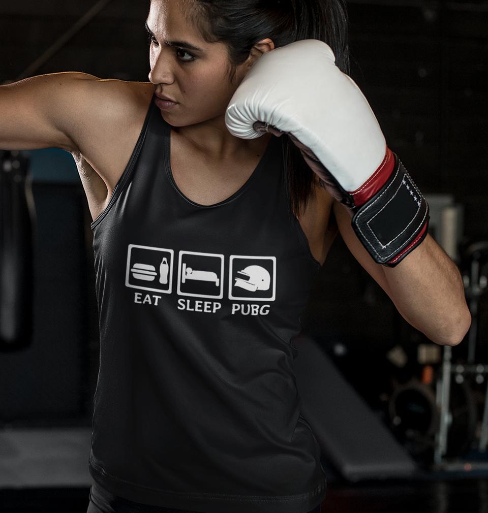 PUBG Eat Sleep Pubg Women Tank Top-FunkyTeesClub