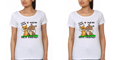 Find Your New Best friend BFF Half Sleeves T-Shirts-FunkyTees
