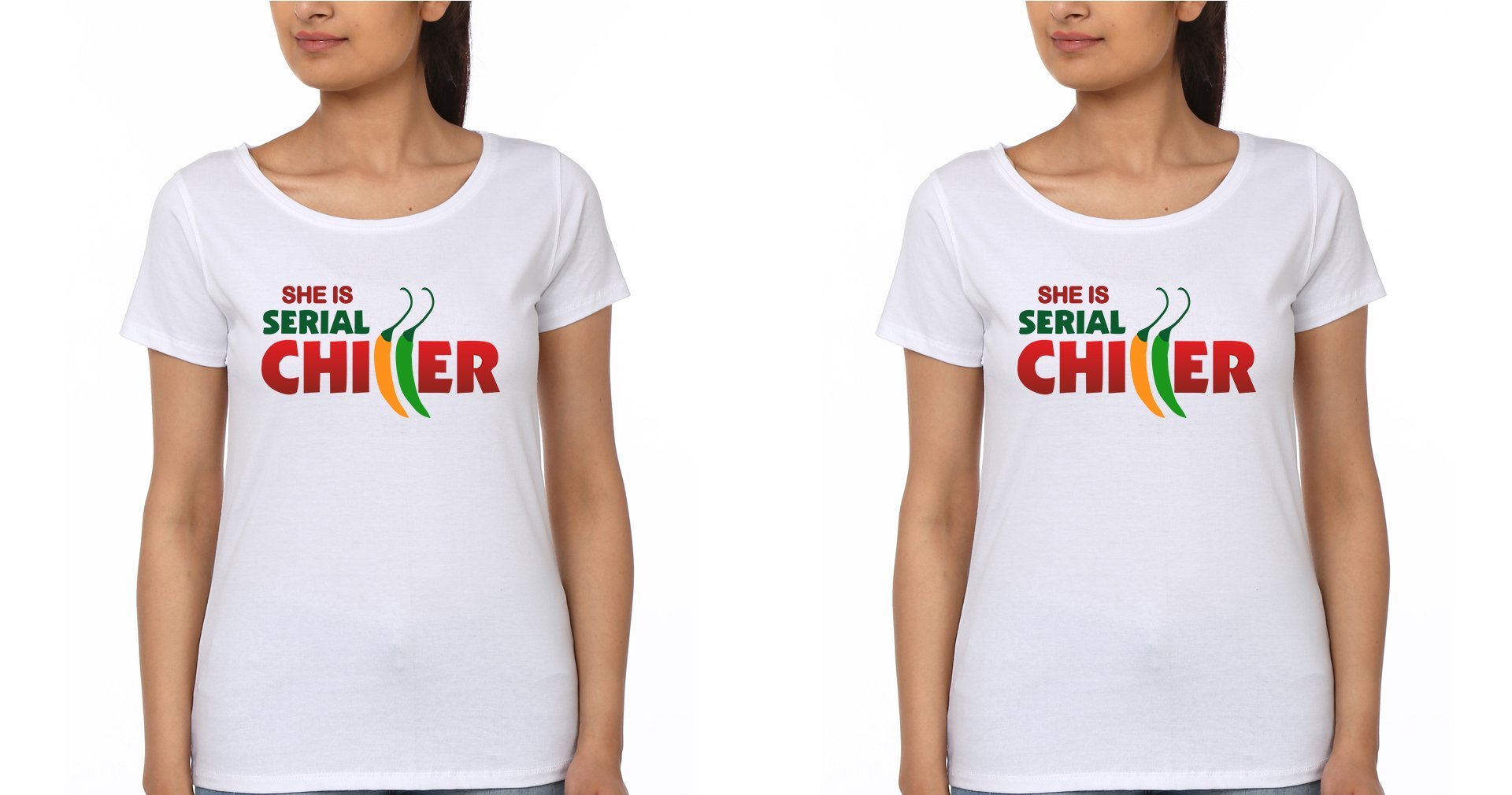She Is Serial Killer BFF Half Sleeves T-Shirts-FunkyTees