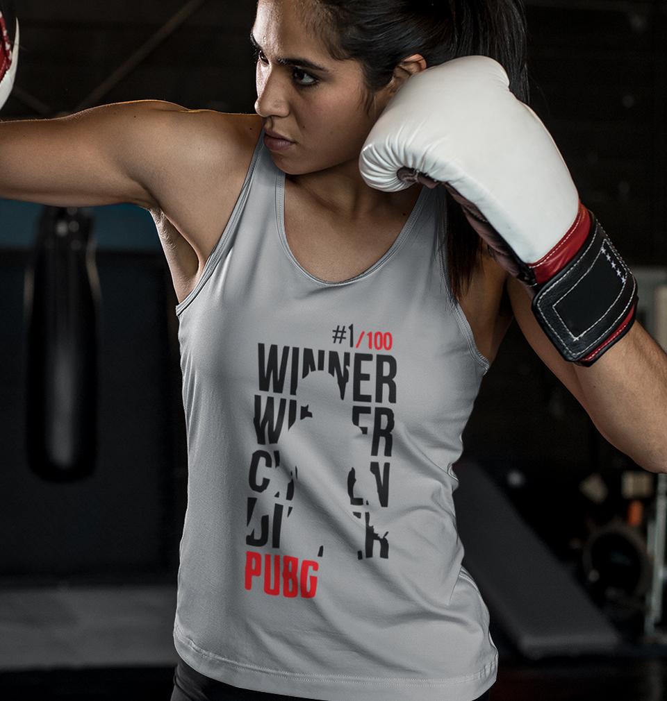 PUBG Winner Winner Chicken Dinner Women Tank Top-FunkyTeesClub