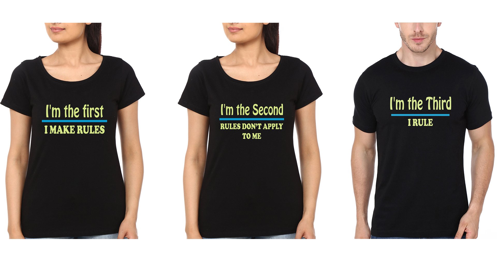 I Am The First Second Third Brother-Sister Half Sleeves T-Shirts -FunkyTees