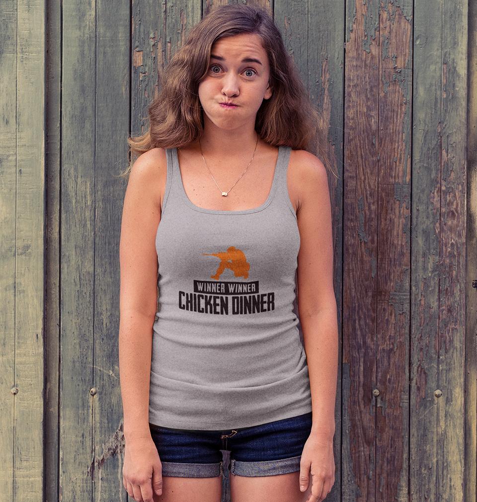 PUBG Winner Winner Chicken Dinner Women Tank Top-FunkyTeesClub